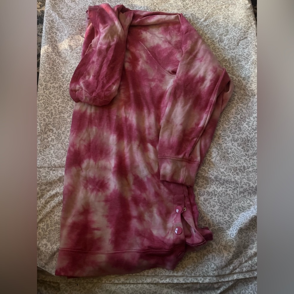 Pink tyedie hoodie